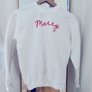 PinkLily MERRY Script Sweatshirt for Kids